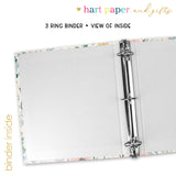 Pastel Flowers Personalized 2" 3 Ring Binder