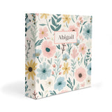 Pastel Flowers Personalized 2" 3 Ring Binder
