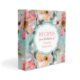 Flowers Personalized 2" 3 Ring Recipe Book Binder