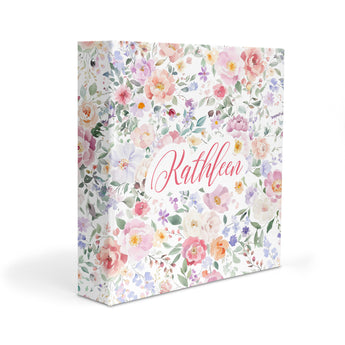 Pastel Flowers Personalized 2" 3 Ring Binder