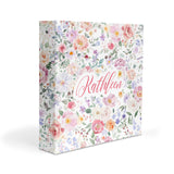 Pastel Flowers Personalized 2" 3 Ring Binder