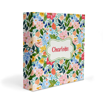 Rainbow Flowers Personalized 2" 3 Ring Binder