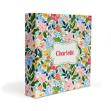 Rainbow Flowers Personalized 2" 3 Ring Binder