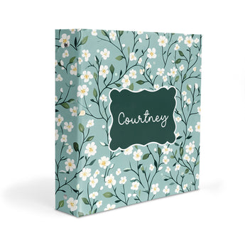 Flowers Personalized 2" 3 Ring Binder