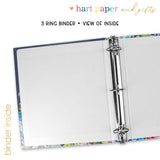 Rainbow Flowers Personalized 2" 3 Ring Binder