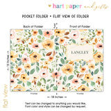 Yellow Flowers Personalized 2-Pocket Folder