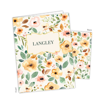 Yellow Flowers Personalized 2-Pocket Folder