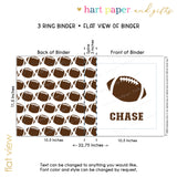 Football Sports Personalized 2" 3 Ring Binder