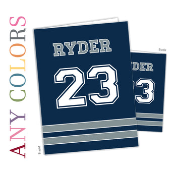 Football Sports Personalized 2-Pocket Folder