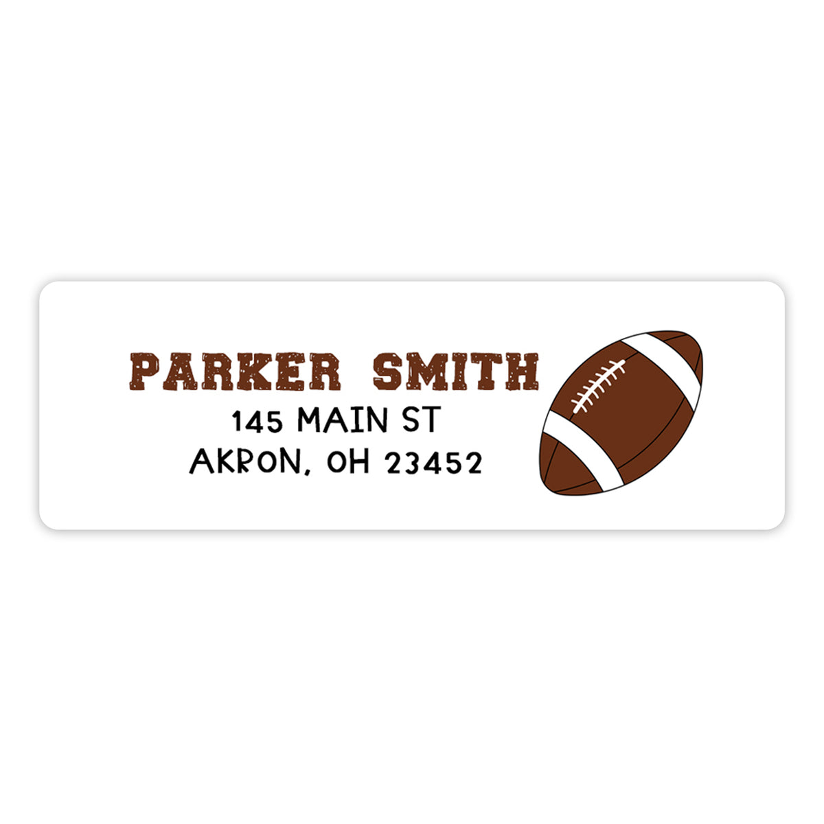 Football Sports Balls Return Address Labels Personalized Custom • Self Adhesive Stickers
