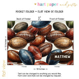 Football Sports Personalized 2-Pocket Folder