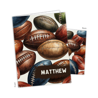 Football Sports Personalized 2-Pocket Folder