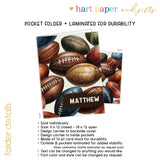 Football Sports Personalized 2-Pocket Folder