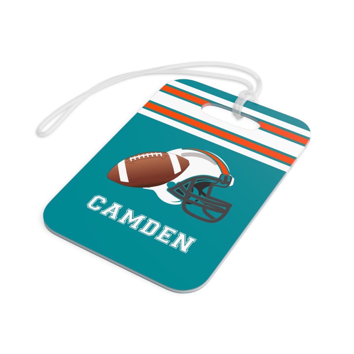 Football Sports Luggage Bag Tag Personalized Custom - Hart Paper