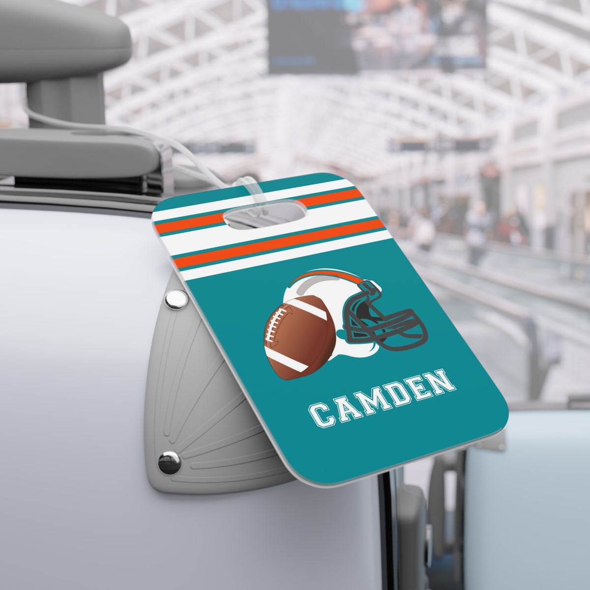 Football Sports Luggage Bag Tag Personalized Custom - Hart Paper