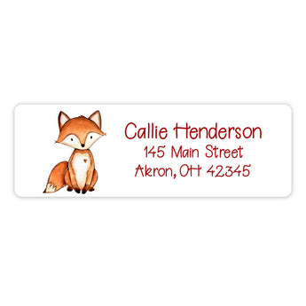 Fox Return Address Labels • Self Adhesive Stickers
