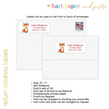 Fox Return Address Labels • Self Adhesive Stickers