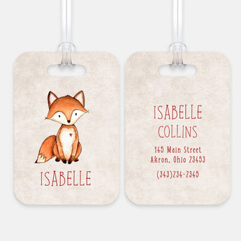 Fox Luggage Bag Tag