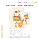 Fox Personalized 2-Pocket Folder