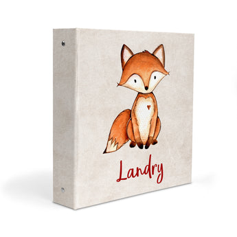 Fox Animal Personalized 2" 3 Ring Binder