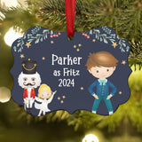 Fritz Party Boy Girl Blue • Nutcracker Christmas Ornament Personalized Custom Holiday Decor Gift Boy Girl Ballerina Ballet