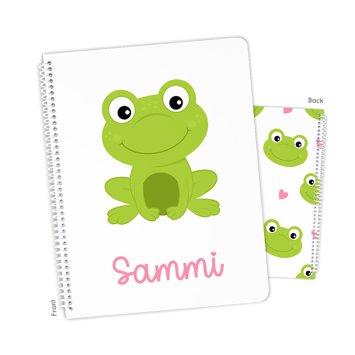Frog Personalized Custom Notebook or Sketchbook • School Office Supplies
