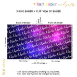 Galaxy Repeat Name Personalized 2" 3 Ring Binder