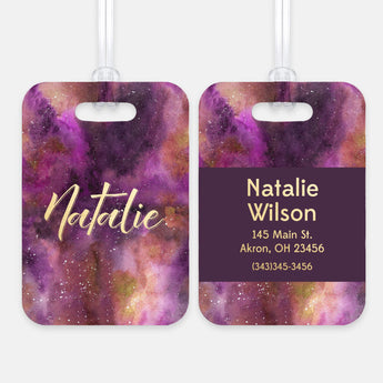 Galaxy Stars Space Luggage Bag Tag