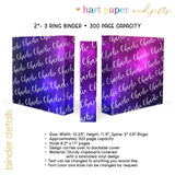 Galaxy Repeat Name Personalized 2" 3 Ring Binder