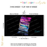 Galaxy Stars Personalized 2" 3 Ring Binder