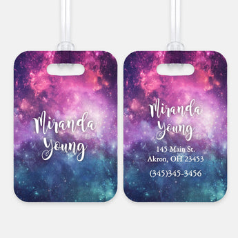 Galaxy Stars Space Luggage Bag Tag