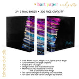 Galaxy Stars Personalized 2" 3 Ring Binder