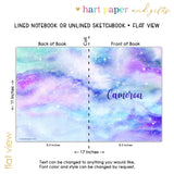 Galaxy Stars Personalized Notebook or Sketchbook