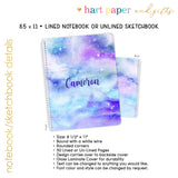 Galaxy Stars Personalized Notebook or Sketchbook