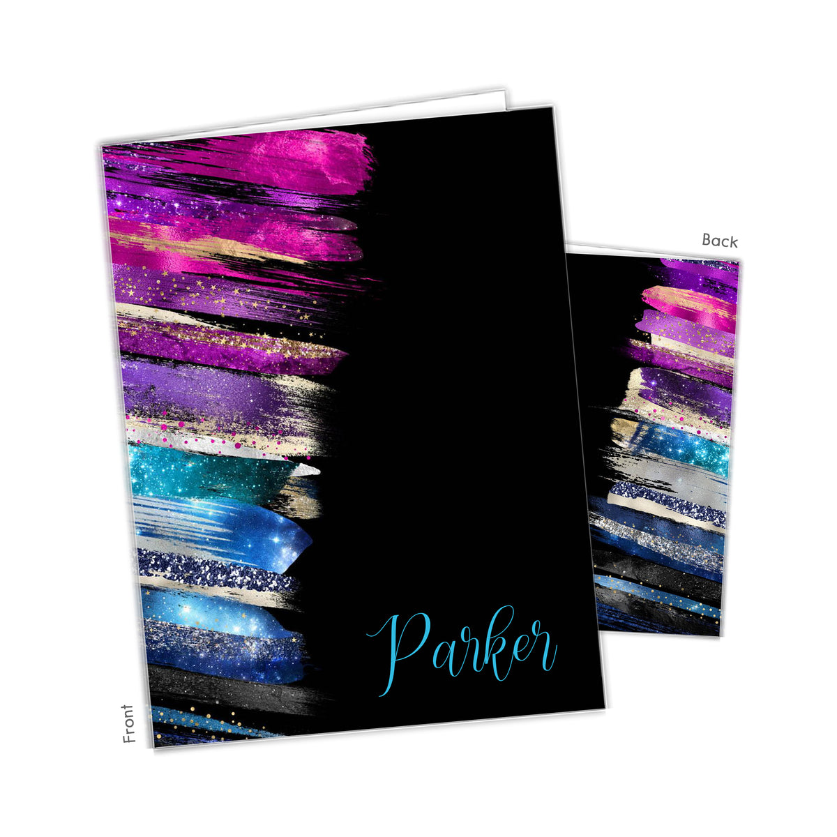 Galaxy Stars Sky Space Personalized Custom 2-Pocket Folder • School Office Supplies