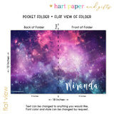 Galaxy Stars Sky Space Personalized 2-Pocket Folder
