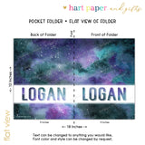 Galaxy Stars Sky Space Personalized 2-Pocket Folder