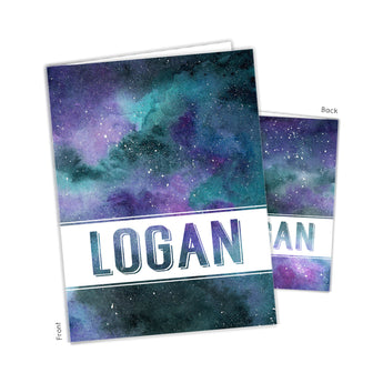 Galaxy Stars Sky Space Personalized 2-Pocket Folder