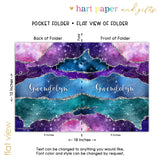 Galaxy Stars Sky Space Personalized 2-Pocket Folder