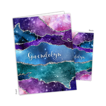 Galaxy Stars Sky Space Personalized 2-Pocket Folder
