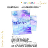 Galaxy Stars Sky Space Personalized 2-Pocket Folder