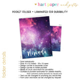 Galaxy Stars Sky Space Personalized 2-Pocket Folder