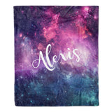 Galaxy Stars Minky Blanket Personalized Custom