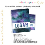 Galaxy Stars Space Personalized Notebook or Sketchbook