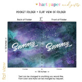 Galaxy Stars Sky Space Personalized 2-Pocket Folder