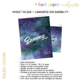 Galaxy Stars Sky Space Personalized 2-Pocket Folder