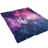 Galaxy Stars Minky Blanket Personalized Custom