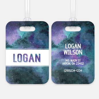 Galaxy Stars Space Luggage Bag Tag