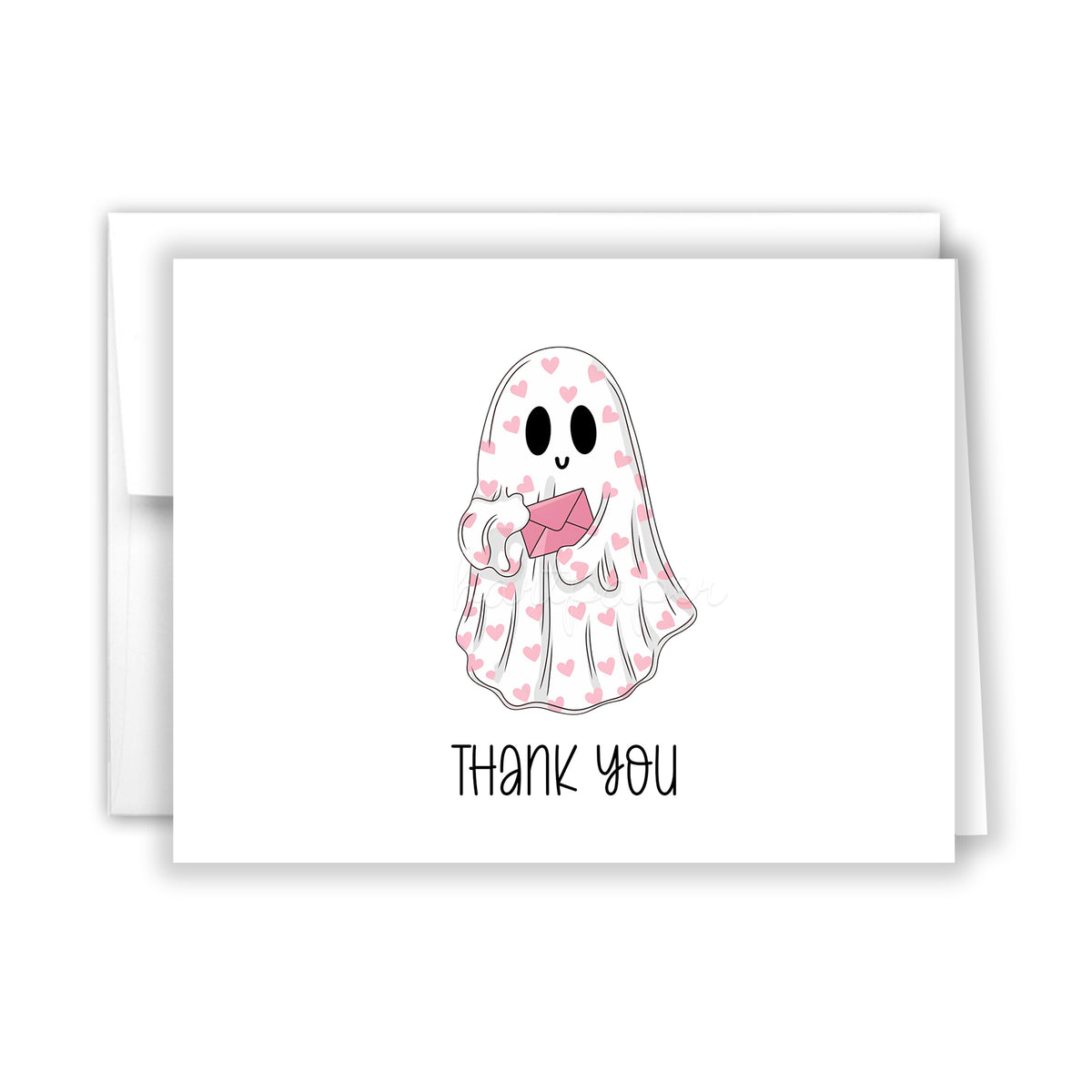 Ghost Thank You Cards Note Card Personalized Custom Stationery • Flat or Folded