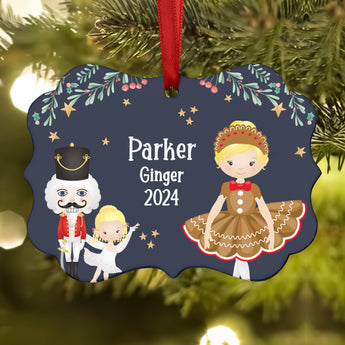 Gingerbread Ginger Gingersnap Polichinelle • Nutcracker Christmas Ornament Personalized Custom Holiday Decor Gift Boy Girl Ballerina Ballet